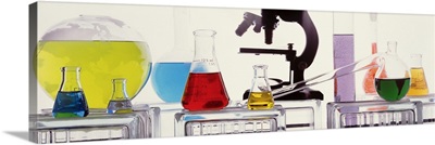 Close-up of laboratory equipment