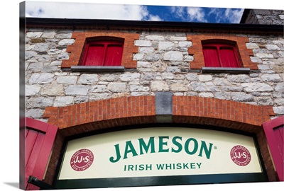 Close-Up Of The Entrance Sign, Of Jameson Irish Whiskey Distillery, Midleton, Ireland