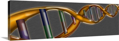 Close-up of the structure of DNA