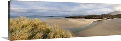 Clouds over a beach, Lettergesh, Connemara, County Galway, Ireland