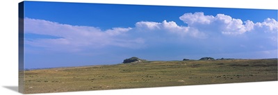 Clouds over a landscape, Castle Rock, Scotts Bluff County, Nebraska,