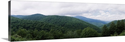Clouds over mountains, Blue Ridge Mountains, Asheville, Buncombe County, North Carolina