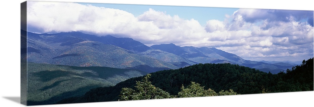 Clouds over mountains, Blue Ridge Mountains, North Carolina,