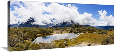 Clouds over mountains, Key Summit, Fiordland National Park, South Island, New Zealand