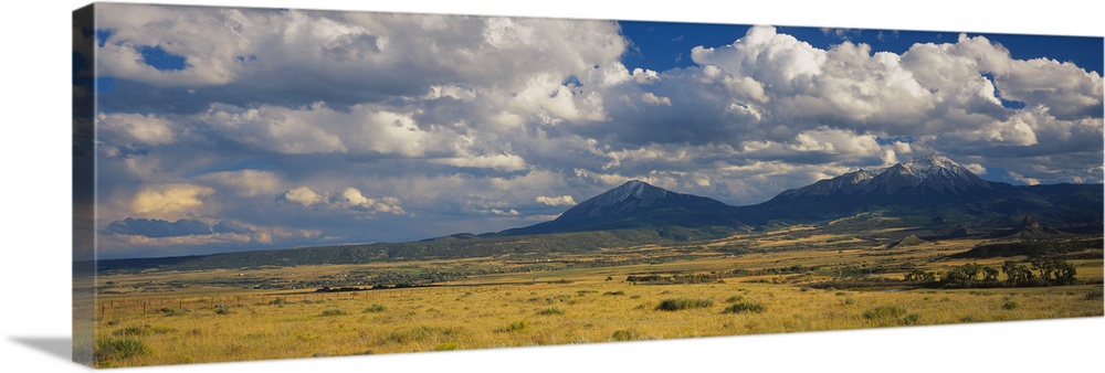 Clouds over mountains, Spanish Peaks, La Veta, Huerfano County, Colorado