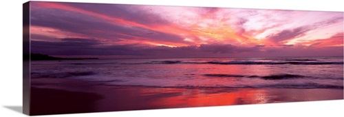 Clouds over the sea at sunset, Hapuna Beach, South Kohala Coast, Big ...