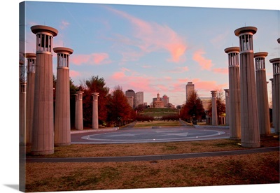 Colonnade in a park, 95 Bell Carillons, Bicentennial Mall State Park, Nashville, TN