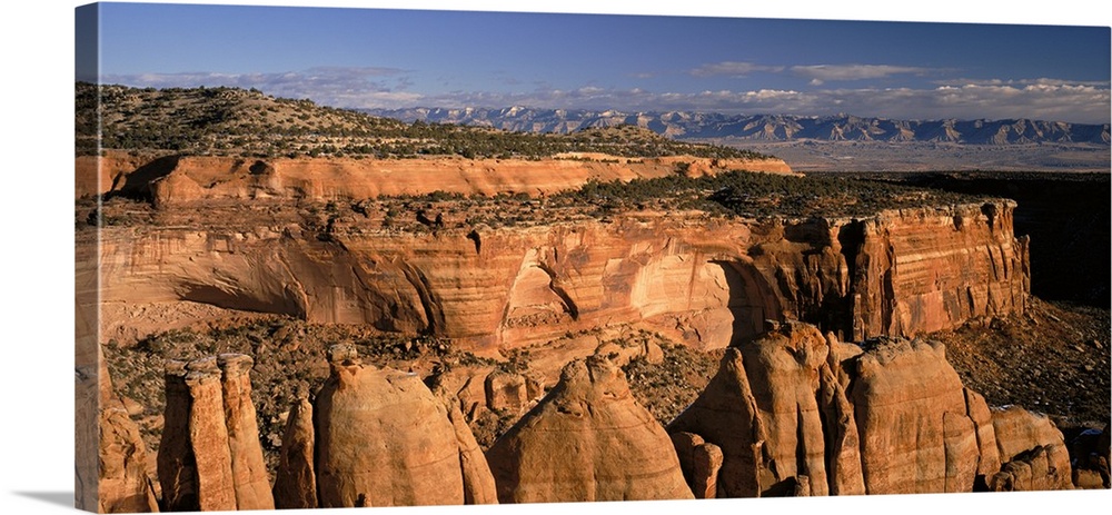 Colorado, Colorado National Monument, High angle view of eroded mountains