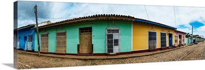 Colorful houses on the cobblestone street, Trinidad, Cuba