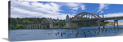 Conde B. McCullough Memorial Bridge, Siuslaw River, Coos Bay, North Bend, Oregon