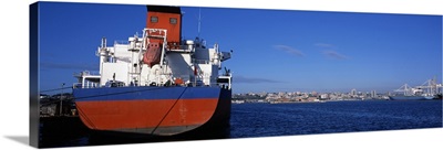 Container ship moored at a harbor, Port Elizabeth, Eastern Cape Province, Republic of South Africa