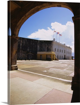 Courtyard viewed through an arch at a castle, Castillo De San Cristobal, Old San Juan, San Juan, Puerto Rico