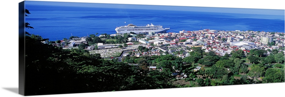 Cruise Ship Harbor Roseau Dominica Windward Islands