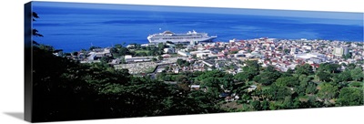 Cruise Ship Harbor Roseau Dominica Windward Islands