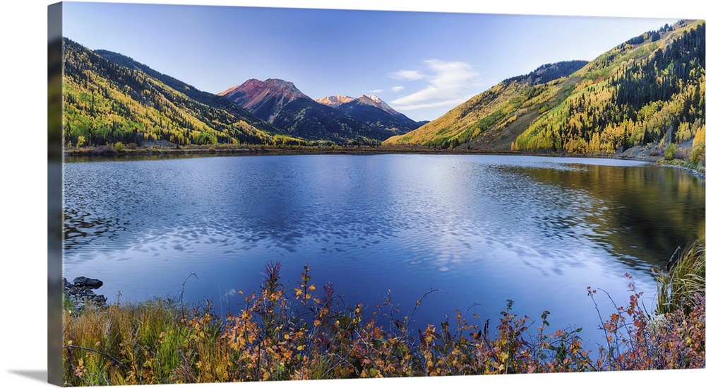 Crystal Lake surrounded by mountains, Ironton Park, San Juan Mountains, Colorado