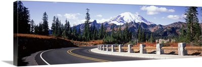 Curved Road Mt Rainier National Park WA