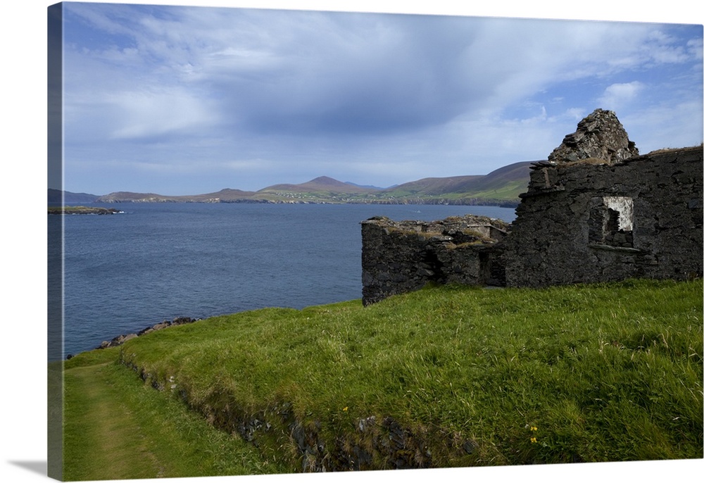Deserted Cottages on Great Blasket Island, County Kerry, Ireland