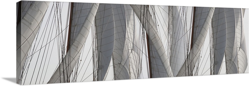 Detail of sail rigging.