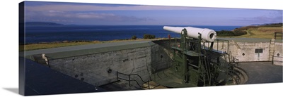 Disappearing gun in a fort, Fort Casey, Admiralty Inlet, Fort Casey State Park, Whidbey Island, Washington State