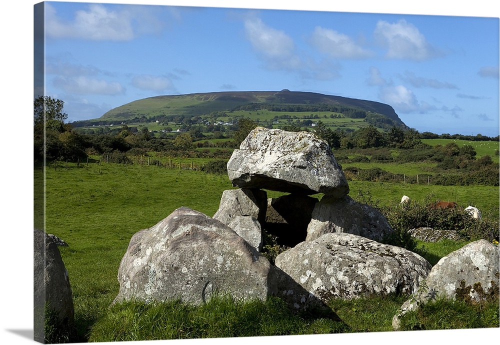 Dolmen Portal Tomb in a Stone Circlke at Carrowmore Megalithic Cemetery