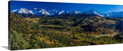Double RL Ranch near Ridgway, Colorado with the Sneffels Range in the San Juan Mountains