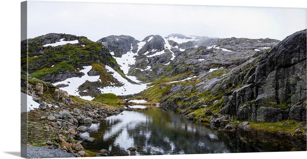 Dravladalsvatnet, a reservoir in Folgefonna National Park, Vestland, Norway