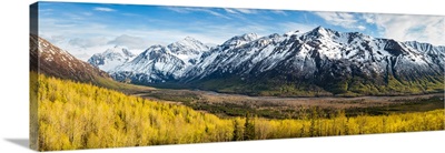 Eagle River Valley with Hurdygurdy Mountain in the background, Alaska
