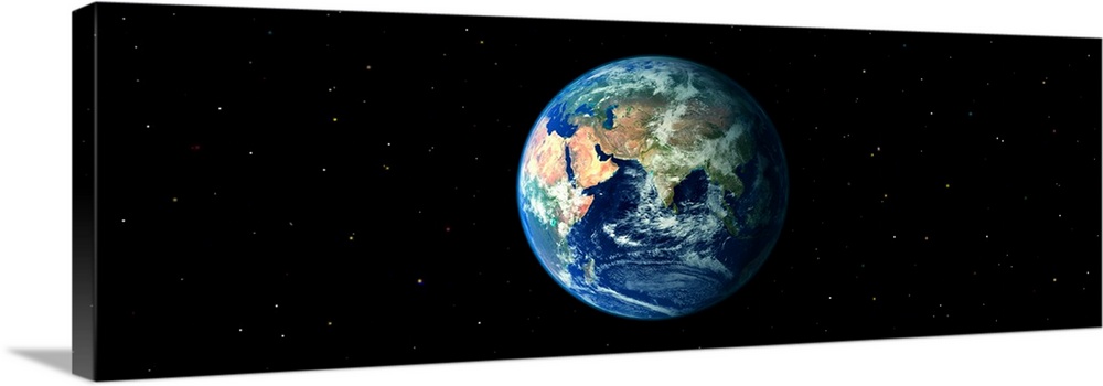 Earth in Space showing Asia and Africa (Photo Illustration)