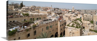 Elevated view of a city, Jewish Quarter, Old City, Jerusalem, Israel