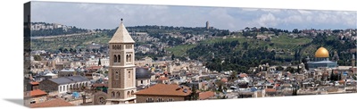 Elevated view of a city, Old City, Jerusalem, Israel