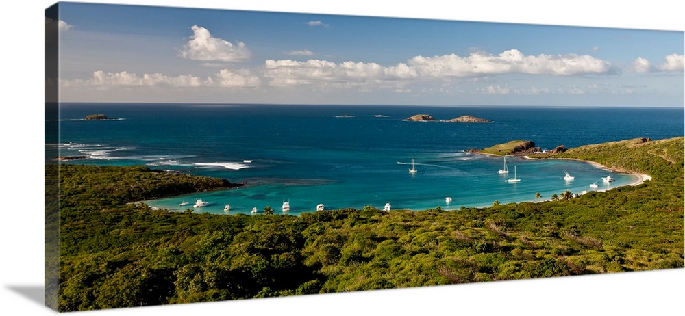 Elevated view of beach, Culebra island, Puerto Rico