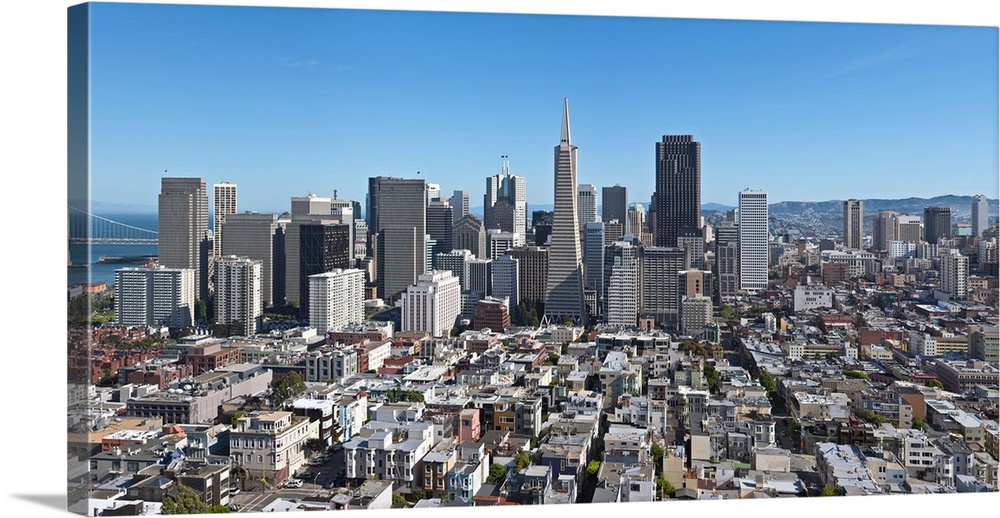 Elevated view of cityscape, San Francisco, San Francisco County, California, USA.