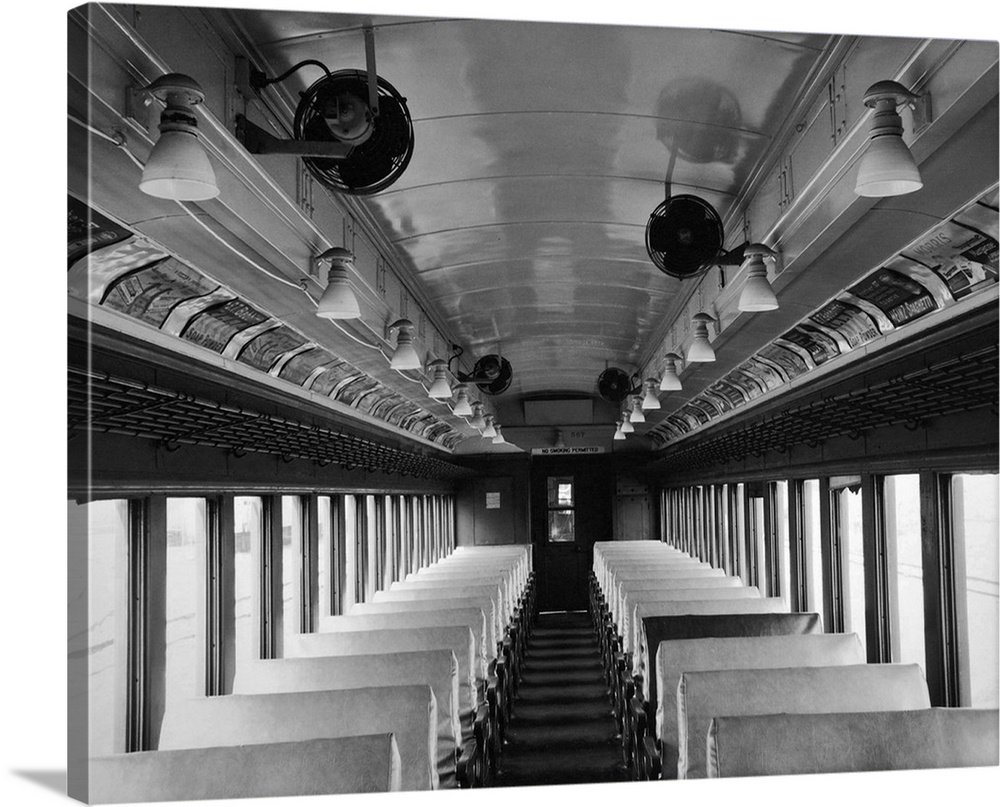 Empty coach of a train, USA.