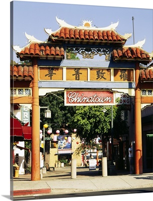 Entrance of a market, Chinatown, City of Los Angeles, California