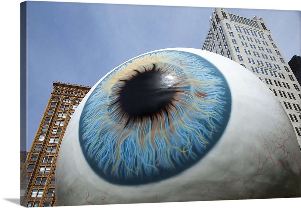 Eyeball sculpture, Chicago, Cook County, Illinois, USA