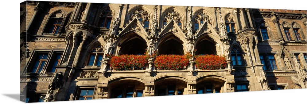 Facade detail of the New Town Hall, Munich, Bavaria, Germany