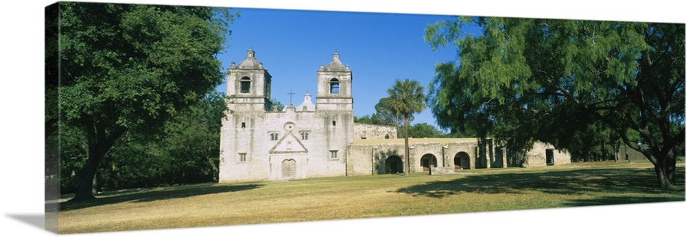 Facade of a church, Mission Concepcion, San Antonio Missions National Historical Park, Texas