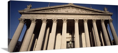 Facade of a courthouse, New York City, New York State,