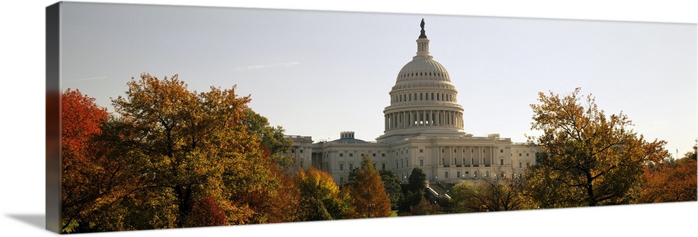 Facade of a government building, Capitol Building, Washington DC
