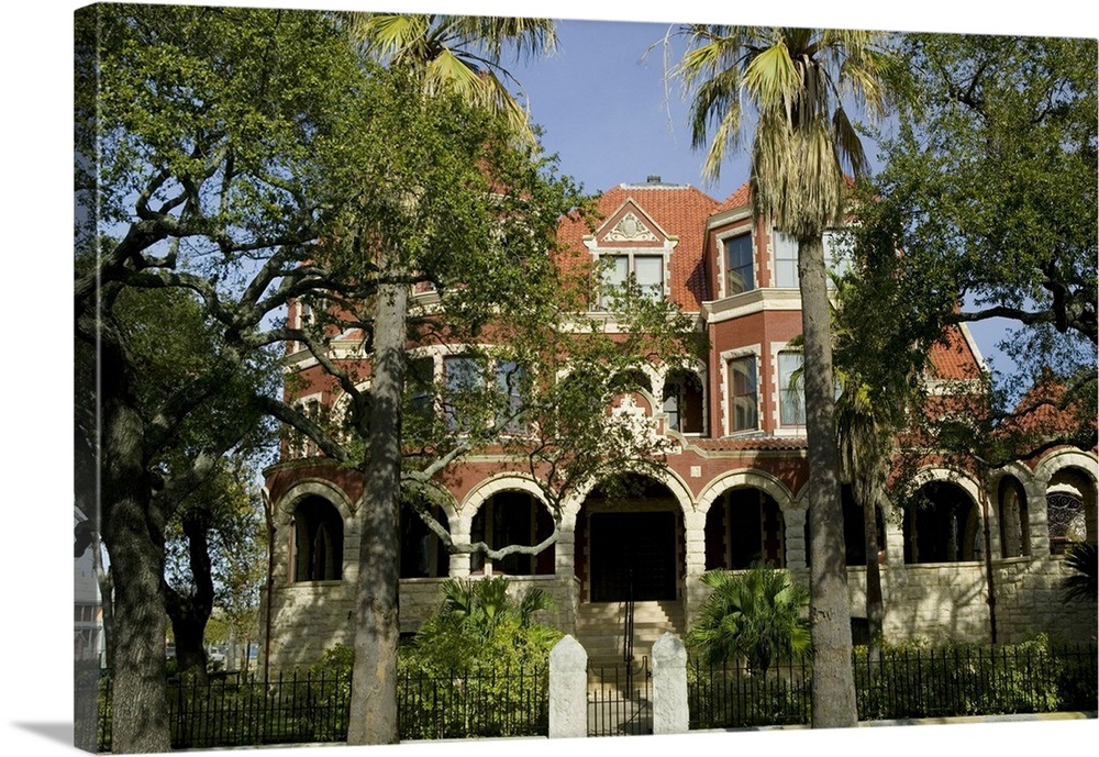 Facade of a museum, Moody Mansion and Museum, Galveston, Texas Wall Art