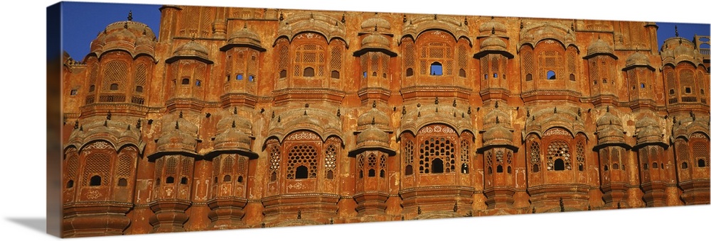 Facade of a palace, Hawa Mahal, Jaipur, Rajasthan, India