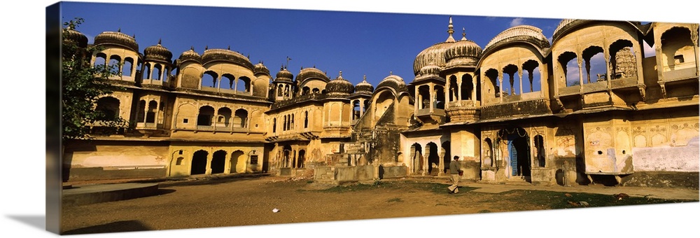 Facade of a palace, Nawalgarh, Jhunjhunu District, Shekhawati, Rajasthan, India