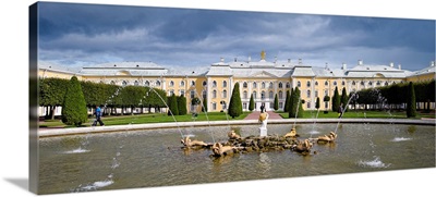 Facade of a palace, Peterhof Grand Palace, St. Petersburg, Russia