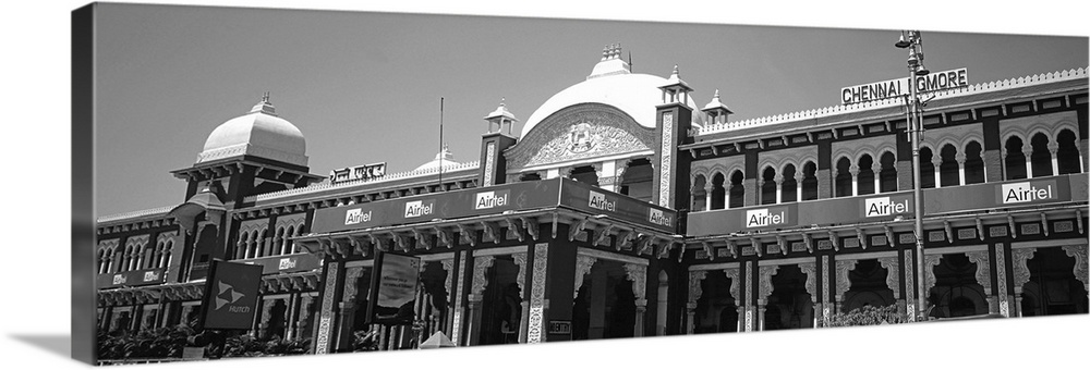 Facade of a railway station, Chennai Egmore, Chennai, Tamil Nadu, India