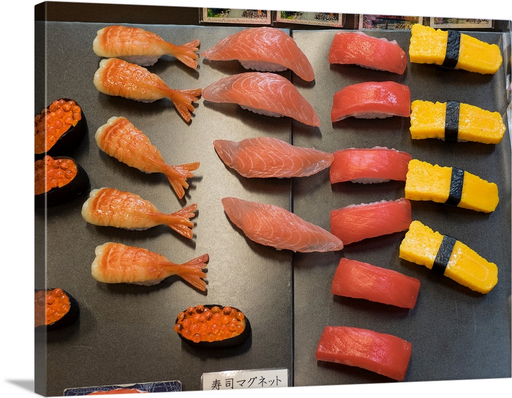 Fake sushi for restaurant display, Takayama, Japan