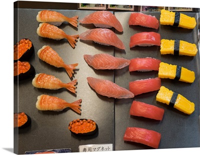 Fake sushi for restaurant display, Takayama, Japan