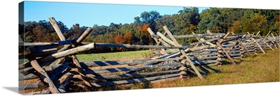 Fence at Gettysburg National Military Park, Gettysburg, Pennsylvania