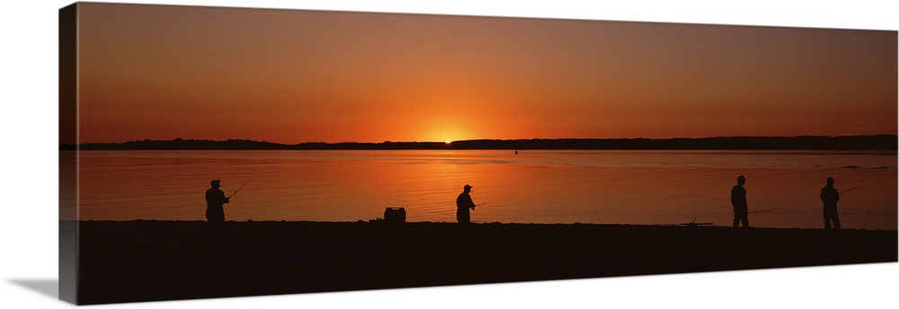 Fishermen sunrise Marthas Vineyard MA