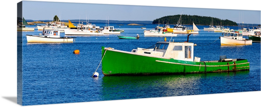 Fishing boats in the sea, Stonington, Hancock County, Maine