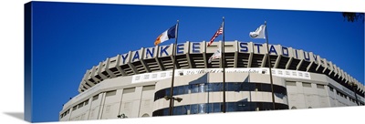 Flags in front of a stadium, Yankee Stadium, New York City, New York